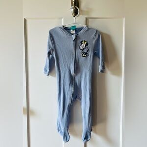 Disney Baby Light Blue Kids Footie with Minnie Mouse